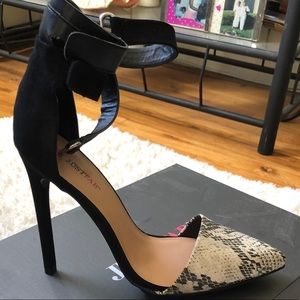 JustFab Snakeskin Heels